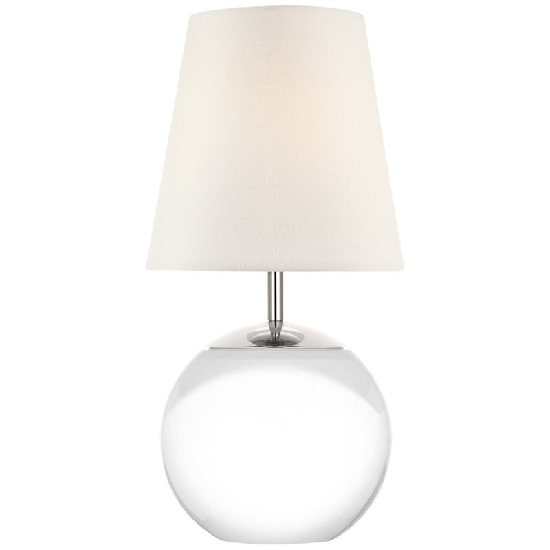 Terri 12" Cordless Accent Table Lamp in Crystal