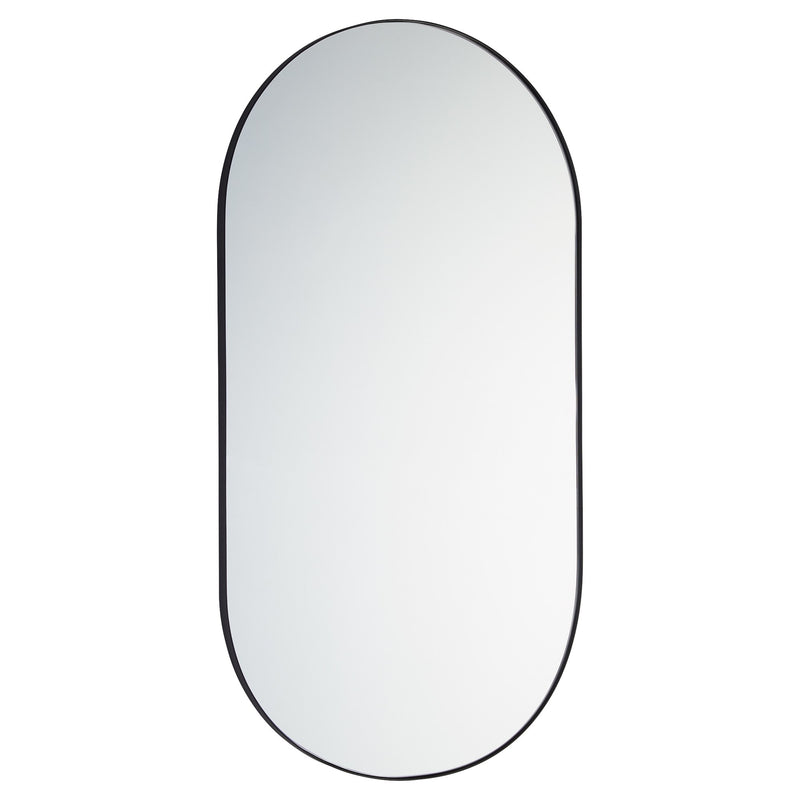 21" x 40" Capsule Mirror in Matte Black