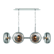 Nottingham 6-Light 43" Linear Chandelier in Polished Nickel