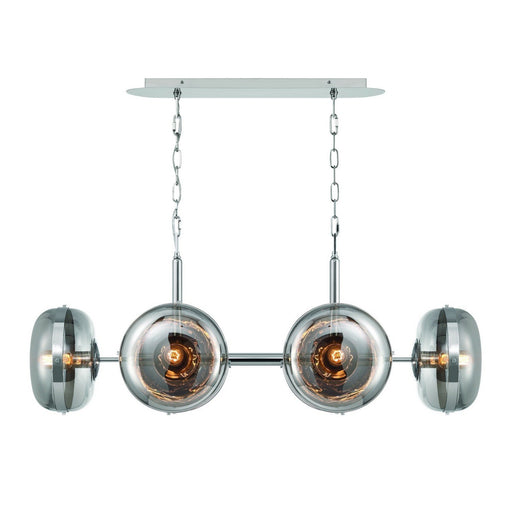 Nottingham 6-Light 43" Linear Chandelier in Polished Nickel