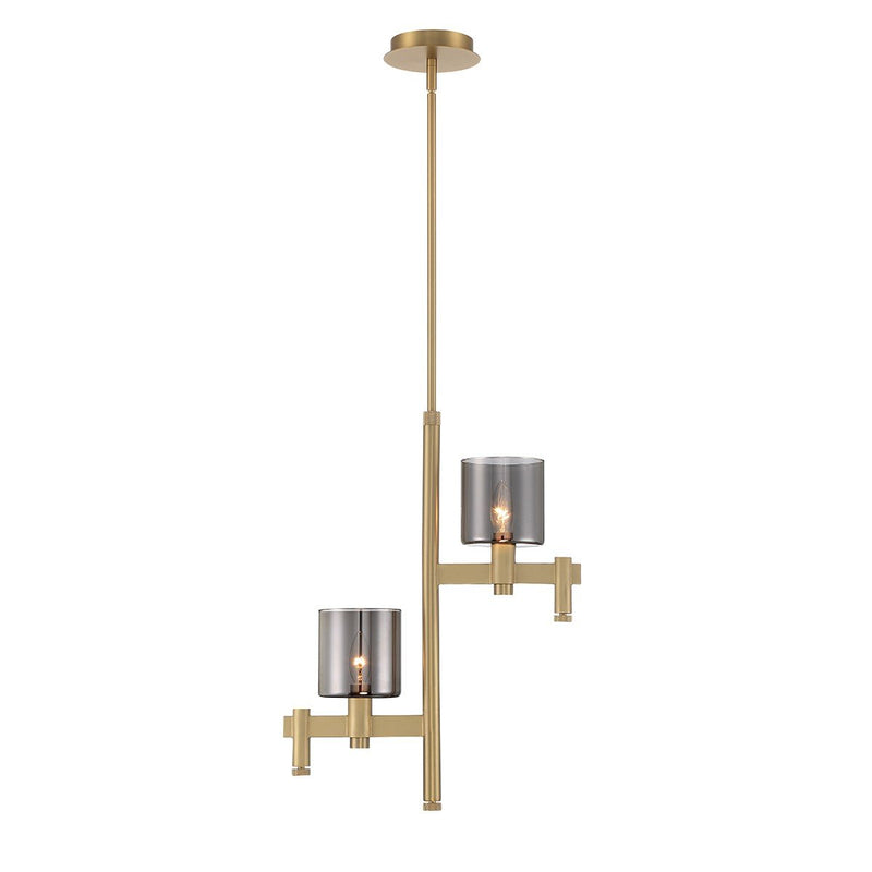 Decato 2-Light 5.5" Chandelier in Gold