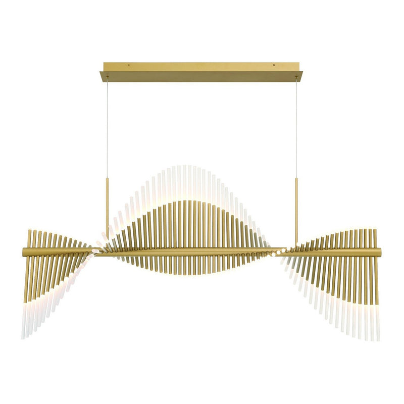 Voltik 144-Light 59" Linear Pendant in Matte Gold
