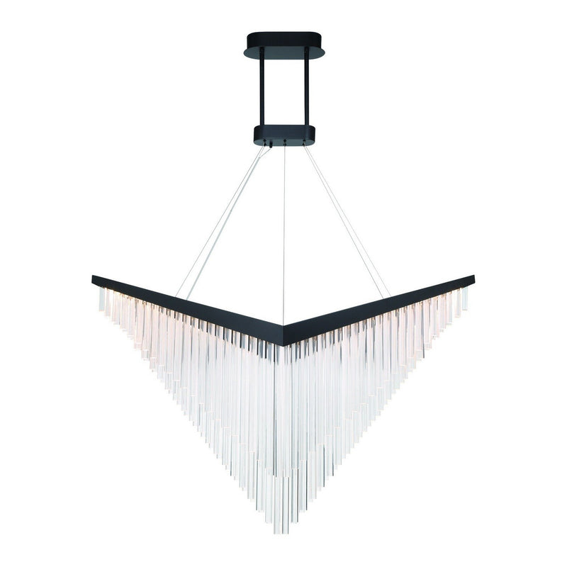 Vivien 24" LED Pendant in Matte Black