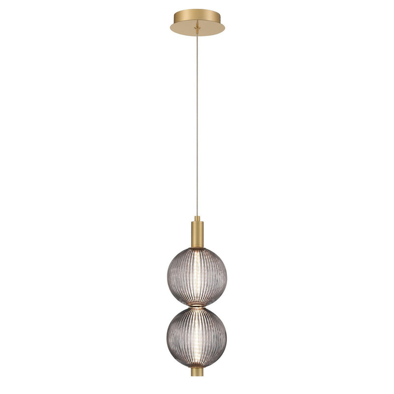 Palmas 2-Light 6" Pendant in Gold