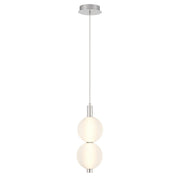 Palmas 2-Light 6" Pendant in Polished Nickel