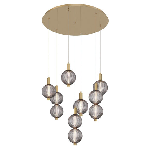 Palmas 7-Light 29.5" Multi-Drop Pendant in Gold