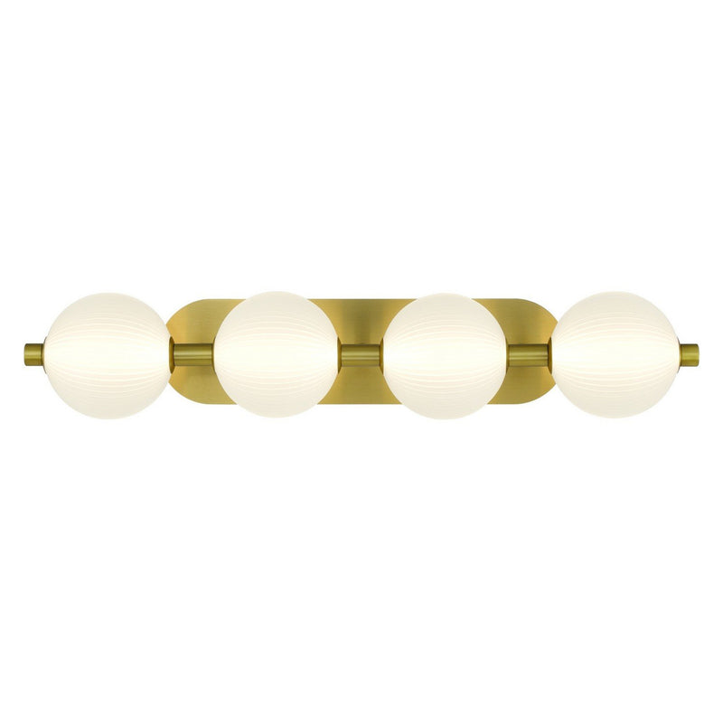 Palmas 4-Light 30" Bath Vanity Light in Gold