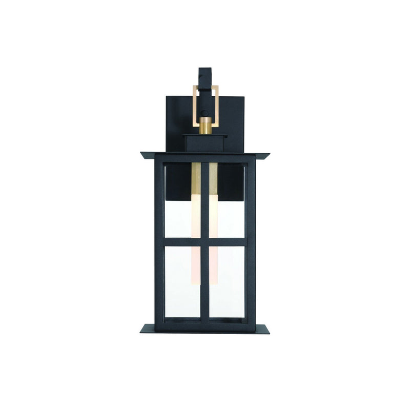 Greyson 16" Outdoor Wall Light in Brass-Black Mix