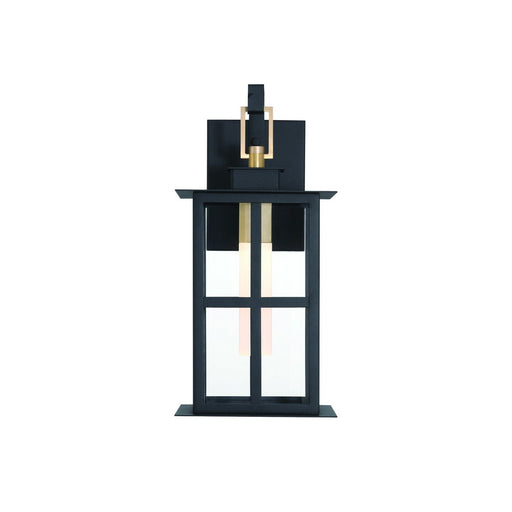 Greyson 16" Outdoor Wall Light in Brass-Black Mix