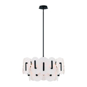 Nuvola 2-Light 24" Pendant in Matte Black
