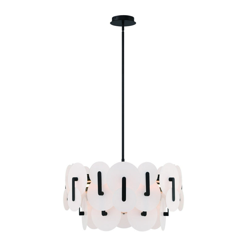 Nuvola 2-Light 24" Pendant in Matte Black
