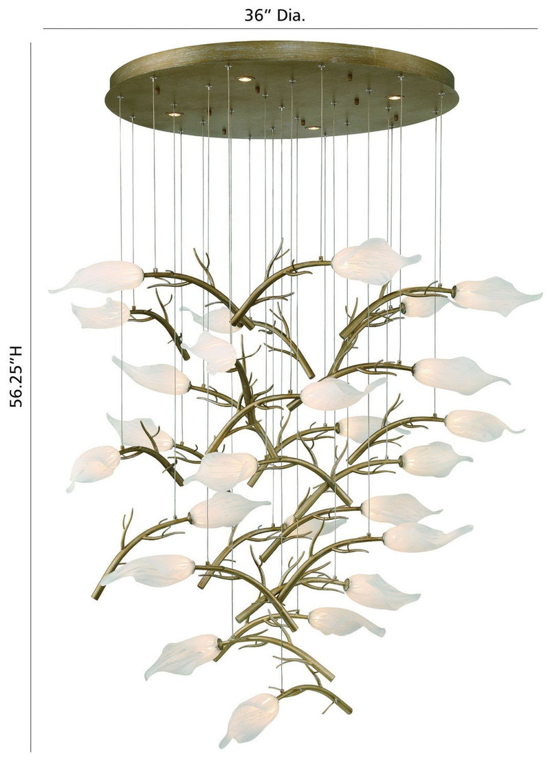 Matera 25-Light 36" Chandelier in Antique Gold