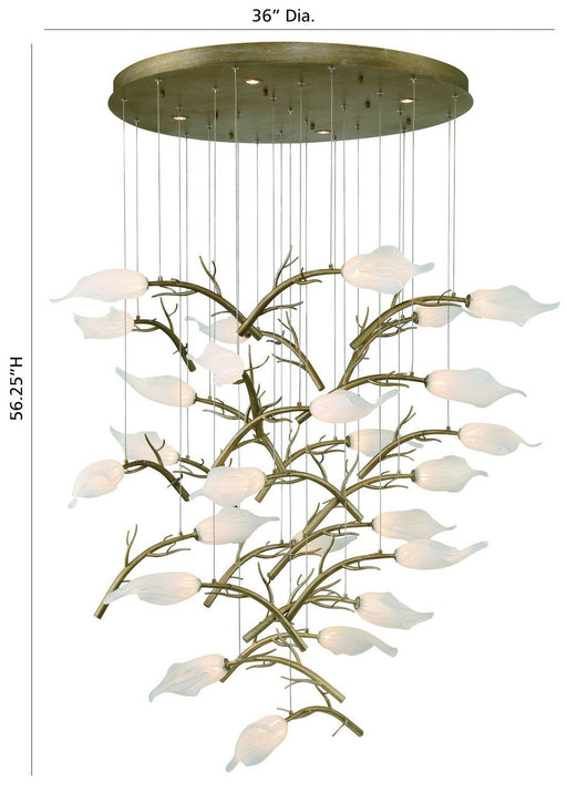 Matera 25-Light 36" Chandelier in Antique Gold