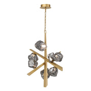 Thorah 7-Light 27" LED Chandelier in Matte Gold