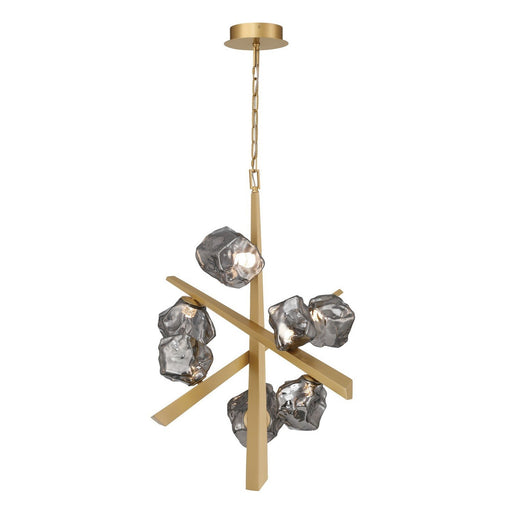 Thorah 7-Light 27" LED Chandelier in Matte Gold