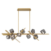 Thorah 9-Light 58.5" Linear Pendant in Matte Gold