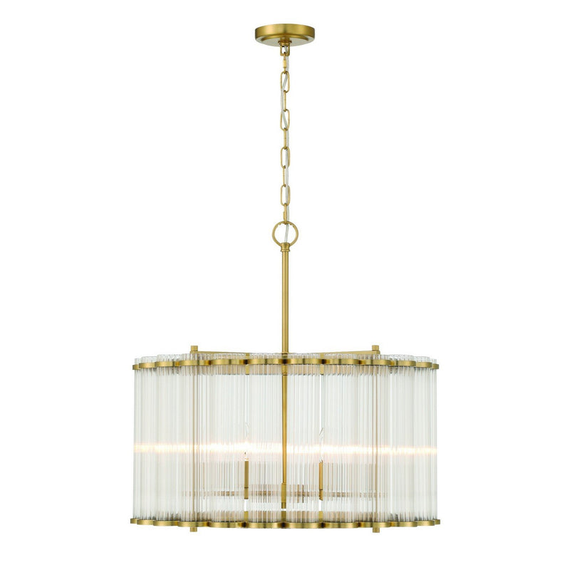 Glasbury 6-Light 24" Pendant in Gold