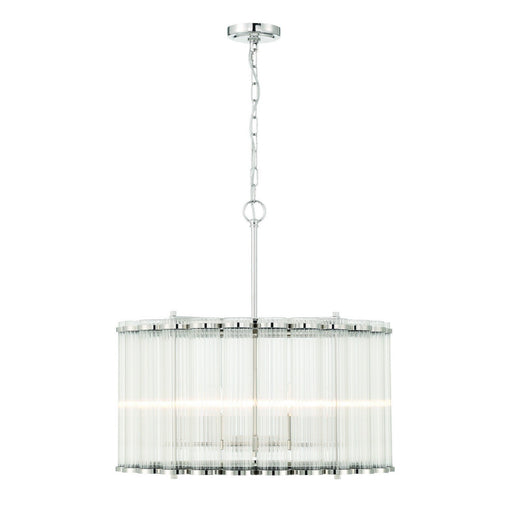 Glasbury 6-Light 24" Pendant in Polished Nickel