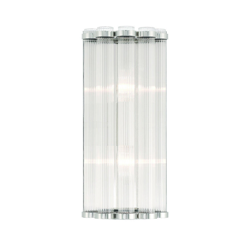 Glasbury 2-Light 14" Wall Sconce in Polished Nickel