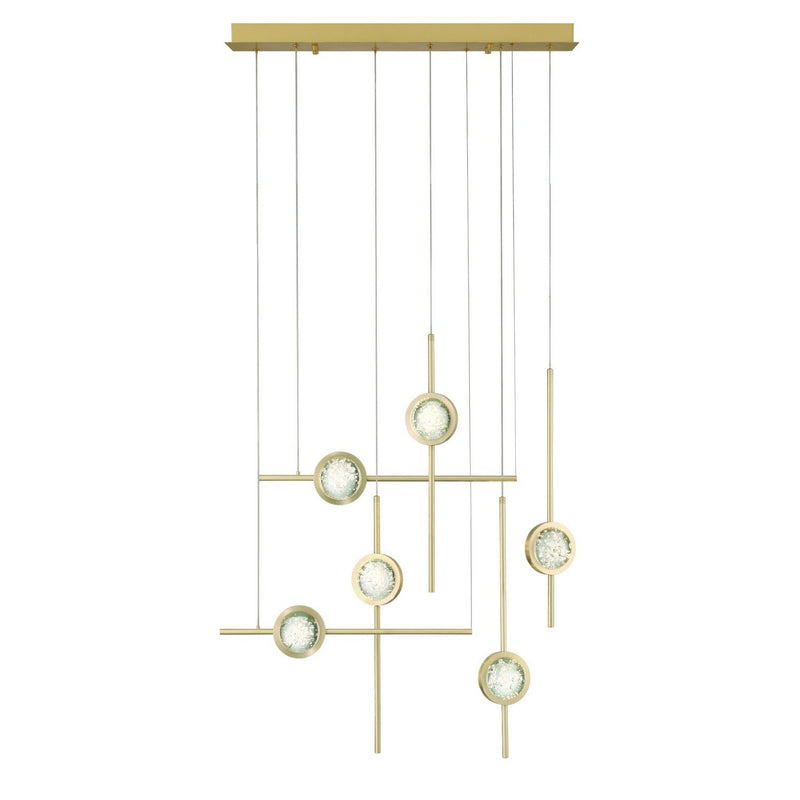 Barletta 6-Light 31.5" Linear Pendant in Anodized Gold