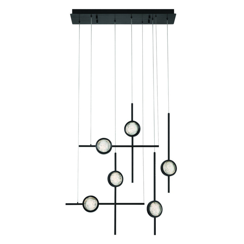 Barletta 6-Light 31.5" Linear Pendant in Anodized Black