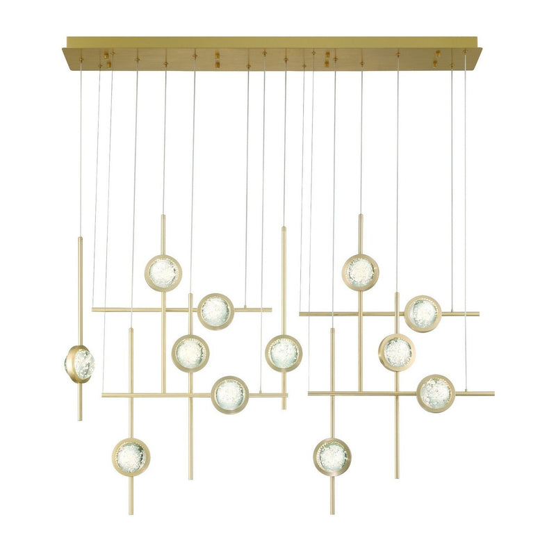 Barletta 12-Light 53" Linear Pendant in Anodized Gold