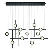 Barletta 12-Light 53" Linear Pendant in Anodized Black