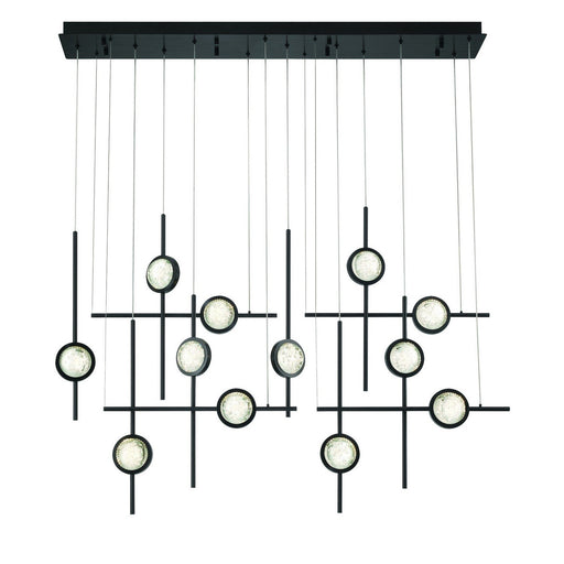 Barletta 12-Light 53" Linear Pendant in Anodized Black