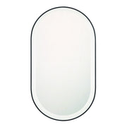 Sara 24" x 42" Oval LED Vanity Mirror in Matte Black