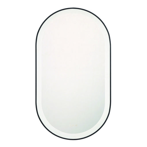Sara 24" x 42" Oval LED Vanity Mirror in Matte Black