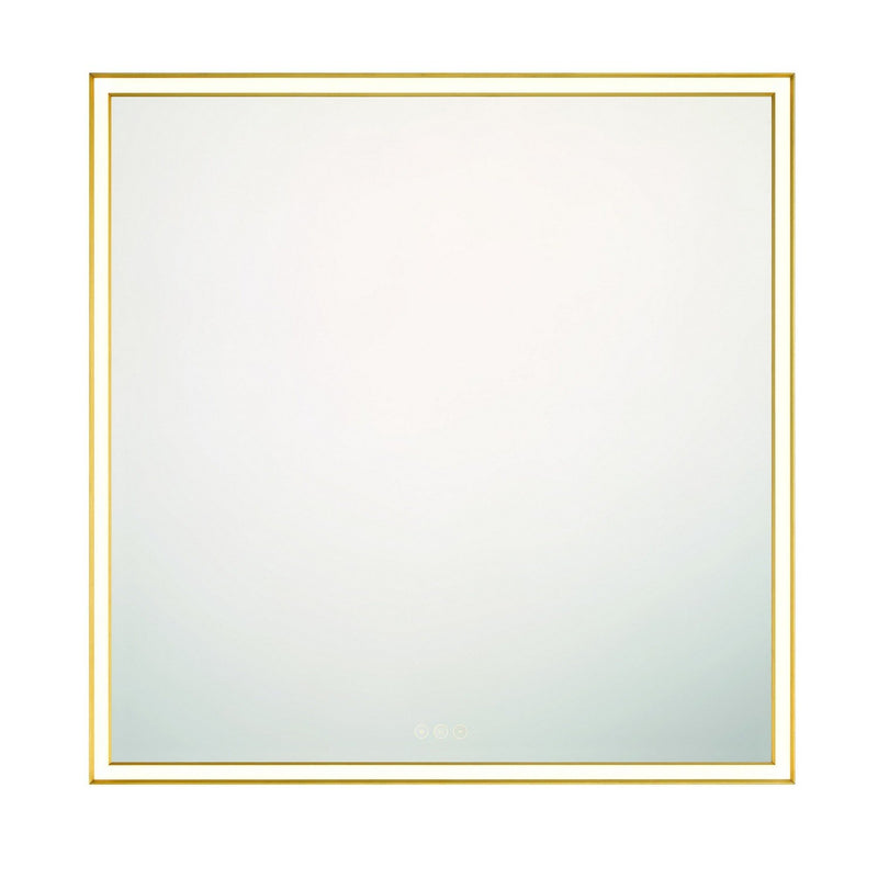 Nixon 36" x 36" LED Vanity Mirror in Anodized Gold