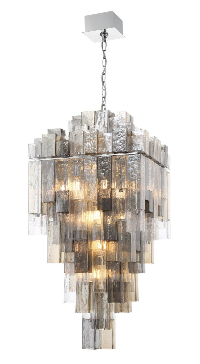Altesa 20-Light 22" Tiered Pendant in Chrome