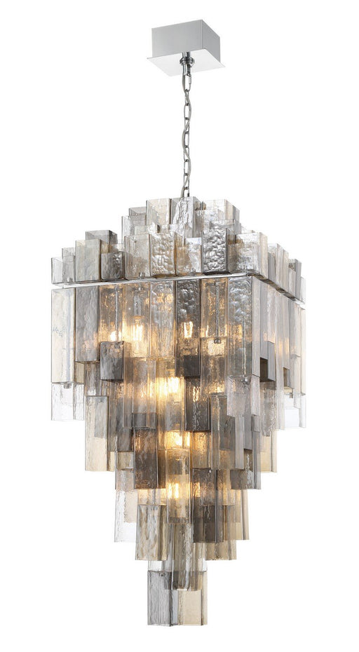 Altesa 20-Light 22" Tiered Pendant in Chrome