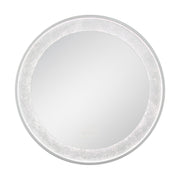 Anya 30" Round LED Vanity Mirror in Anodized Silver