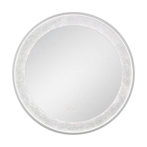 Anya 30" Round LED Vanity Mirror in Anodized Silver