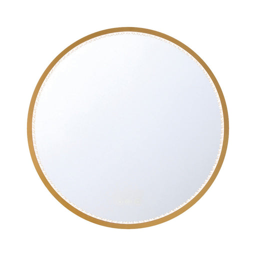 Cerissa 30" Round LED Vanity Mirror in Anodized Gold