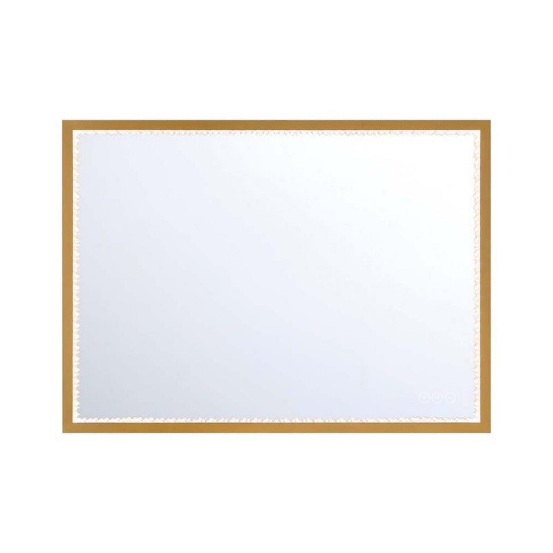Cerissa 30" x 22" LED Vanity Mirror in Anodized Gold
