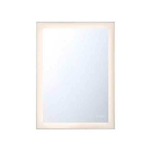 Lenora 22" x 30" LED Vanity Mirror in Anodized Silver