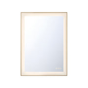 Lenora 22" x 30" LED Vanity Mirror in Anodized Gold