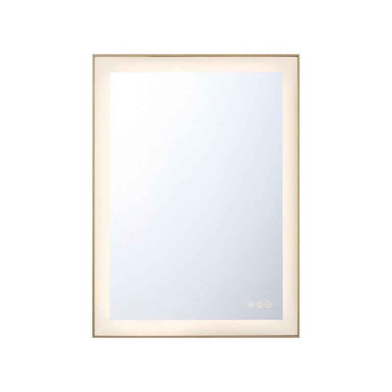 Lenora 22" x 30" LED Vanity Mirror in Anodized Gold