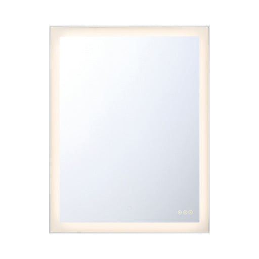 Lenora 28" x 36" LED Vanity Mirror in Anodized Silver