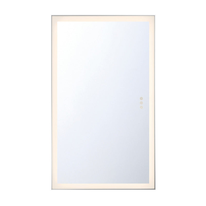 Lenora 32" x 54" LED Vanity Mirror in Anodized Silver