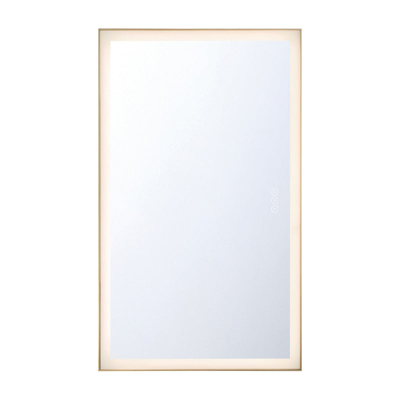 Lenora 32" x 54" LED Vanity Mirror in Anodized Gold