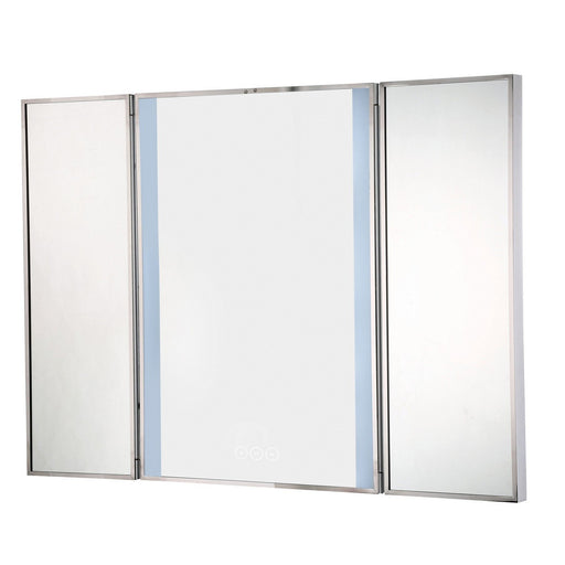 Trias 31.5" x 43.5" Tri-Fold LED Vanity Mirror in Mirror