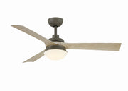 Barlow 52" Ceiling Fan with LED Light in Antique Graphite / Light Oak Blades