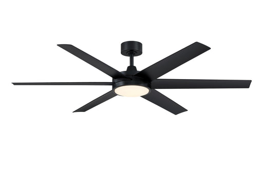 Brawn 64" Ceiling Fan with LED Light in Black