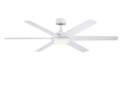 Brawn 64" Ceiling Fan with LED Light in Matte White