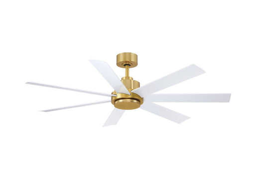 Pendry 56" Ceiling Fan in Brushed Satin Brass / Matte White Blades