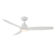 Skylark 54" Outdoor Ceiling Fan with Light in Matte White
