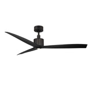 Spinster 60" Outdoor Ceiling Fan with Light in Matte Black